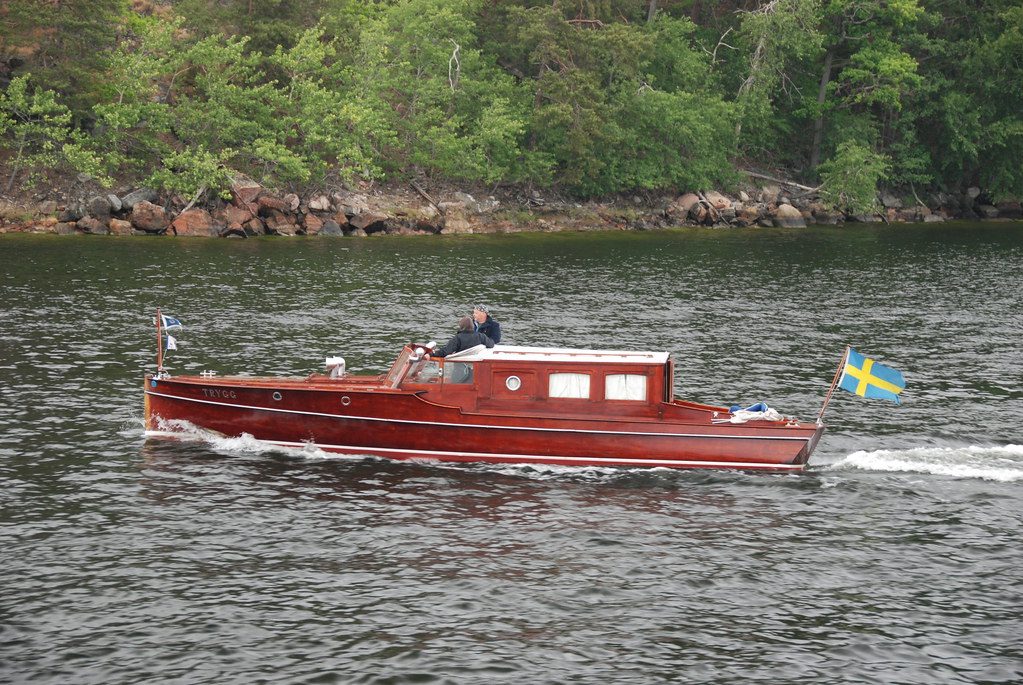 Stern of classic archipelago boats