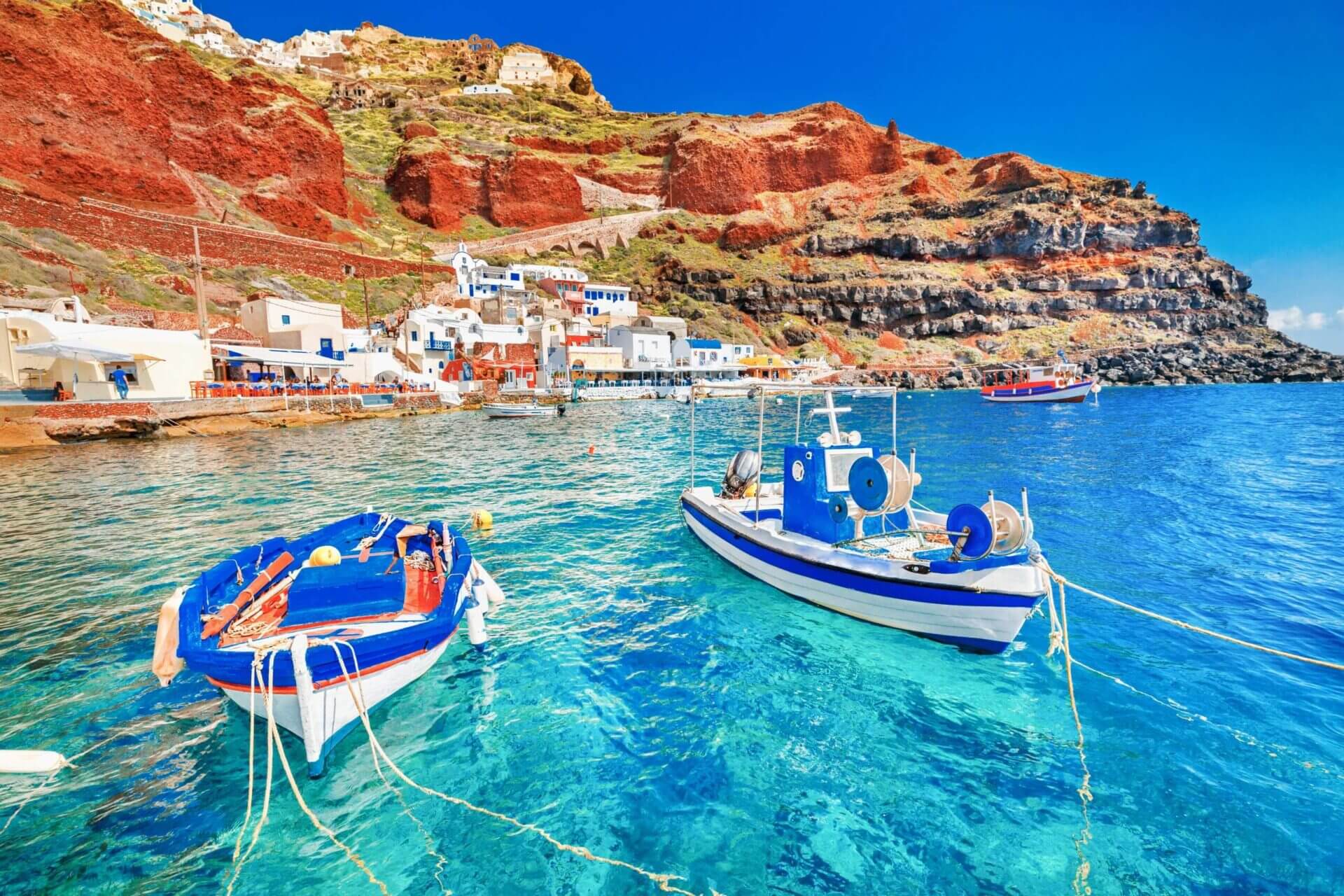 Oia Cliffs from Water