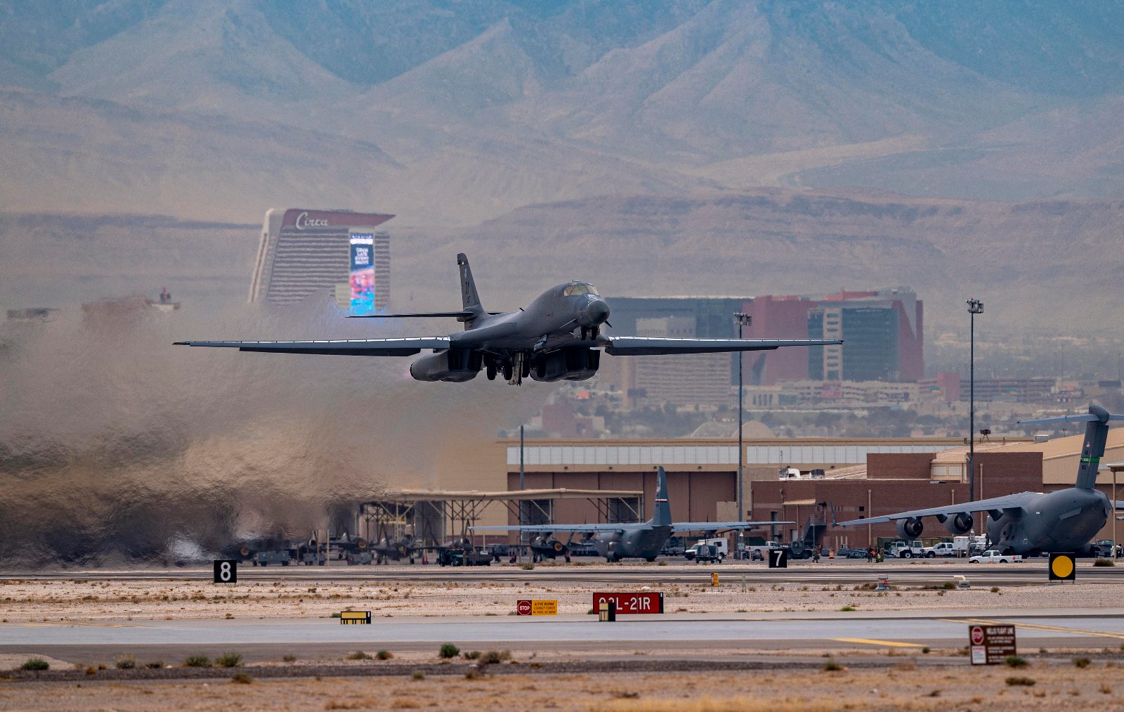 Grenze der Nellis Air Force Base