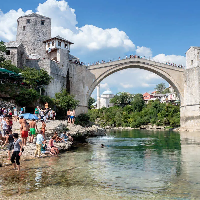 Beach Below Stari Most