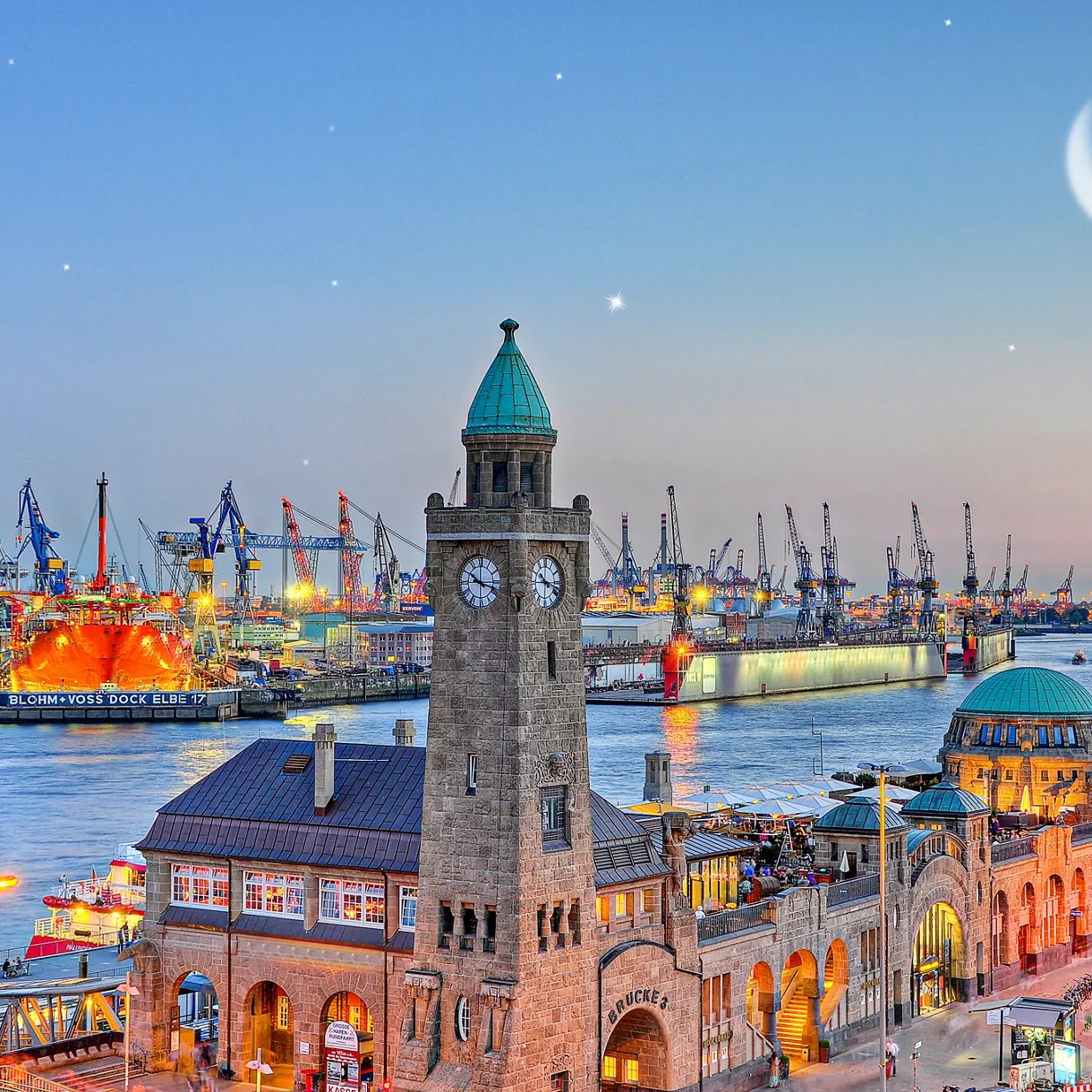 Hafenrundfahrt Hamburg in Englisch