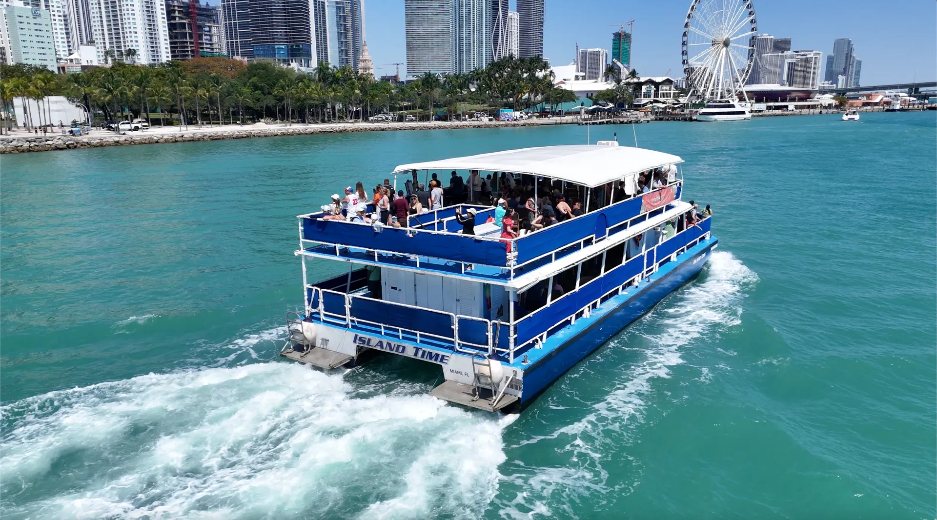 Board the sightseeing vessel