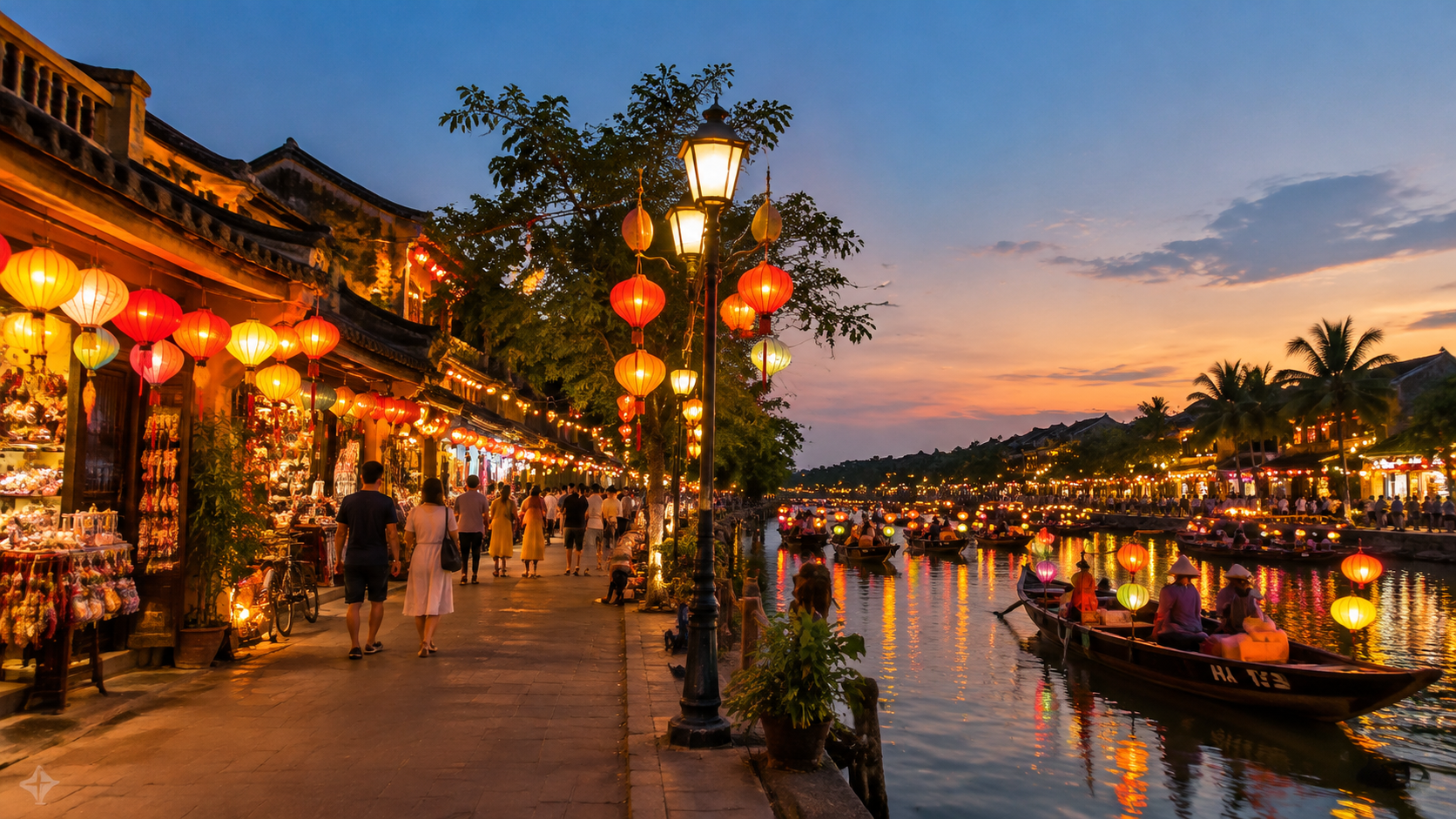 Lanterns in the night market