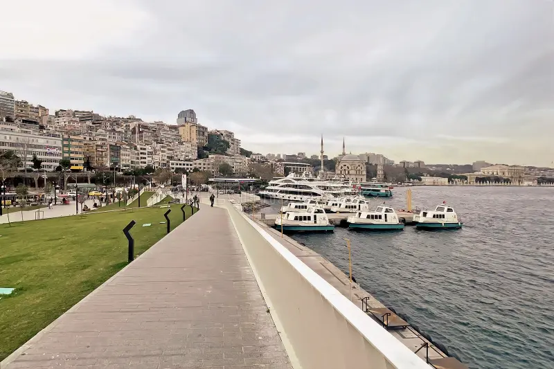Arrive at Kabataş Pier