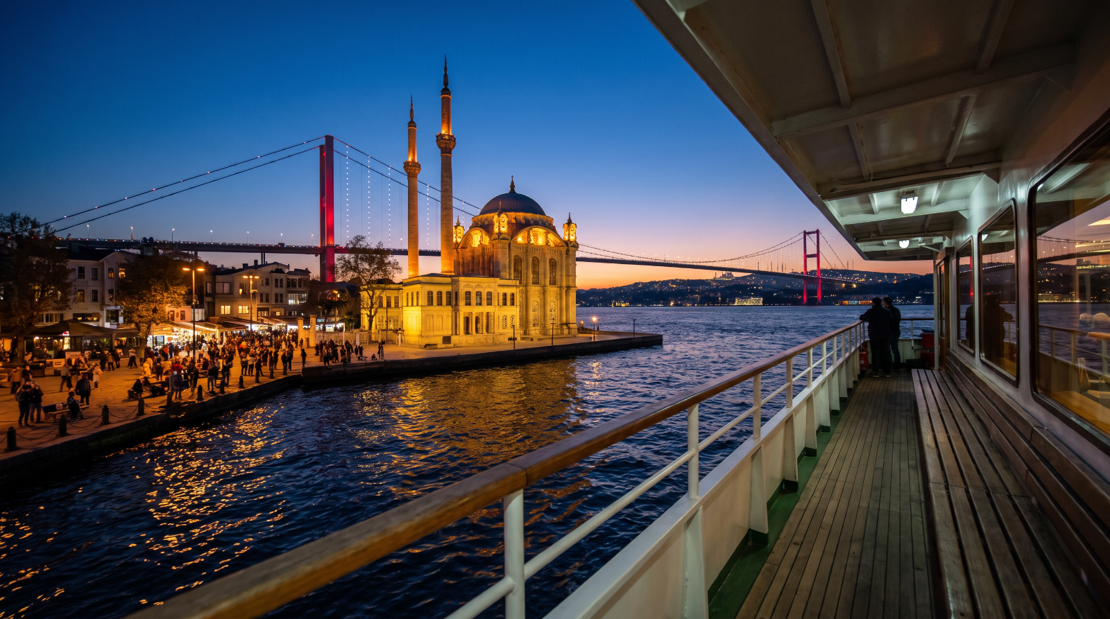 Ortaköy Mosque Waterfront Angle