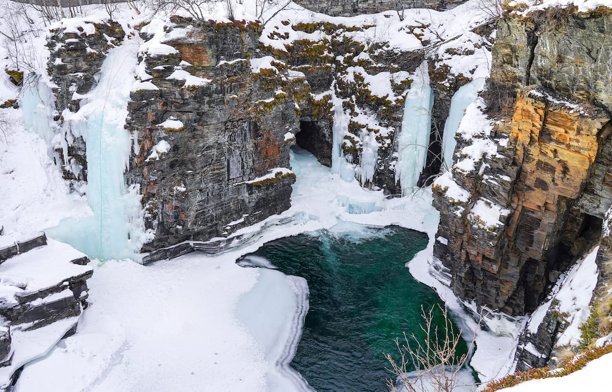 Abisko Ice Climbing in Swedish Lapland