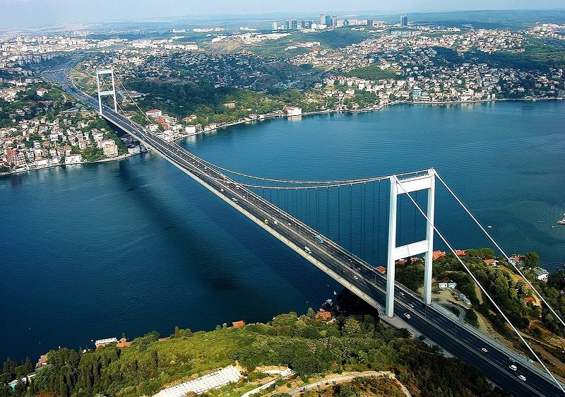 Crossing Under the Bosphorus Bridge