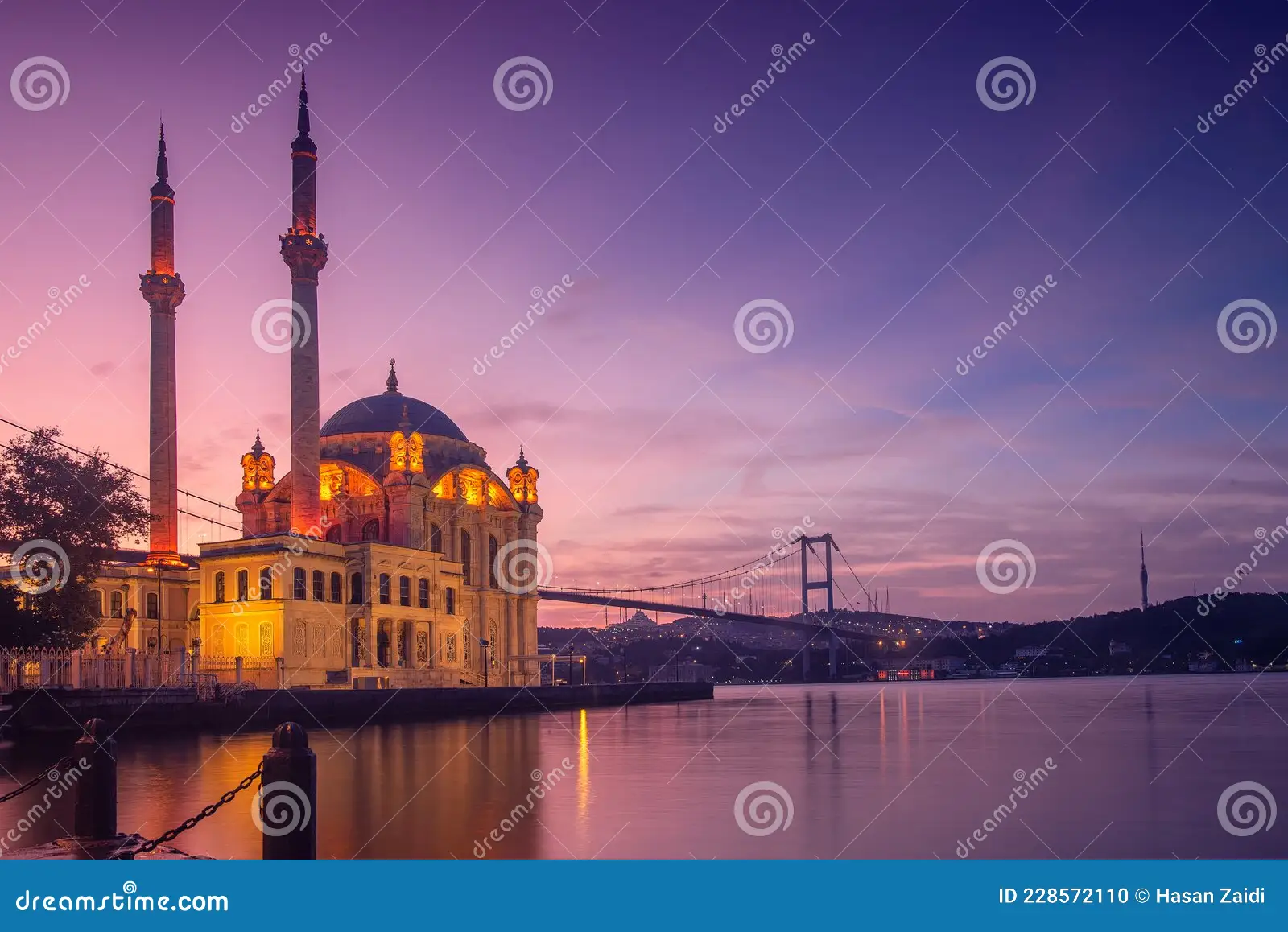 Ortaköy Mosque Waterfront View