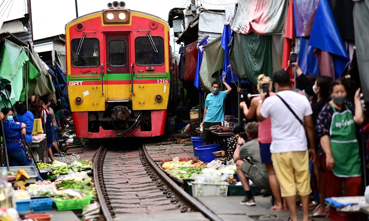 Maeklong Railway Market Train Times