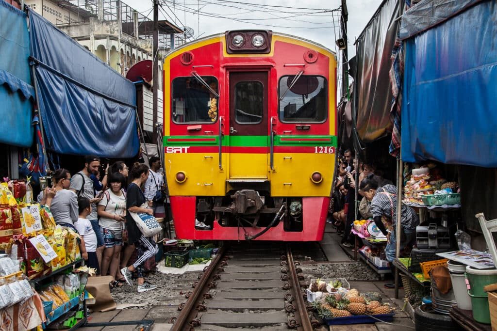 Maeklong Railway Market Time