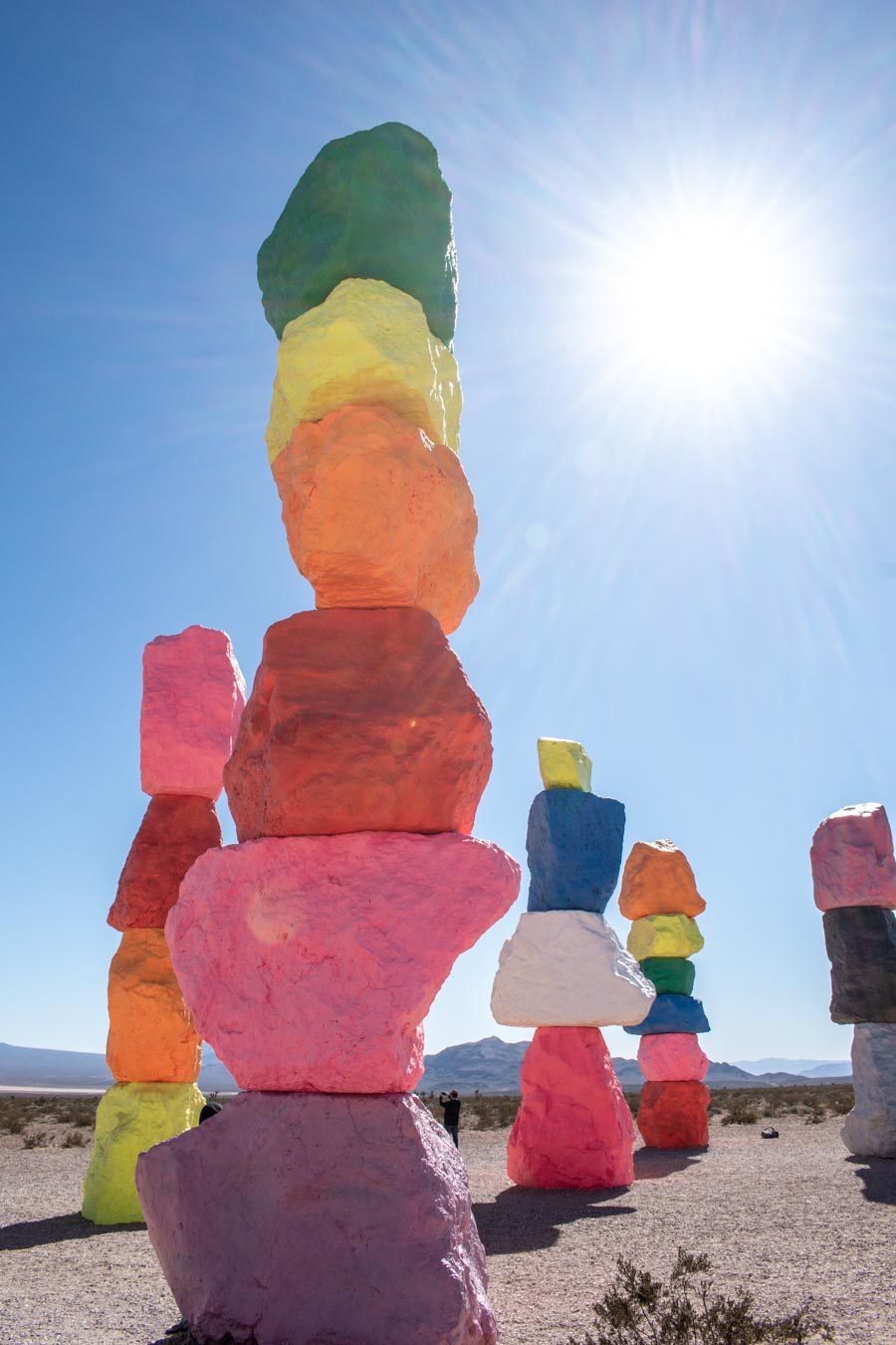 Seven Magic Mountains From Las Vegas Strip