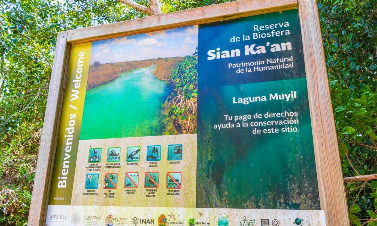 Sian Ka'an Biosphere Reserve Entrance Sign