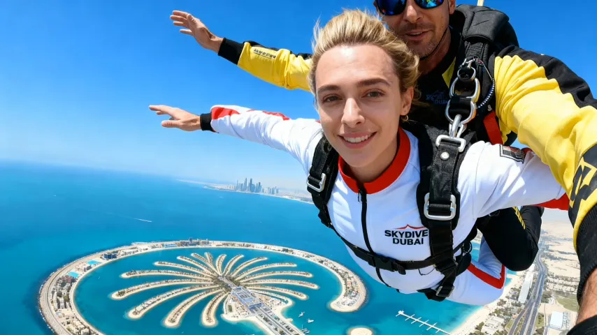 Skydive Palm Jumeirah Preis — Tandemsprünge über der Palme