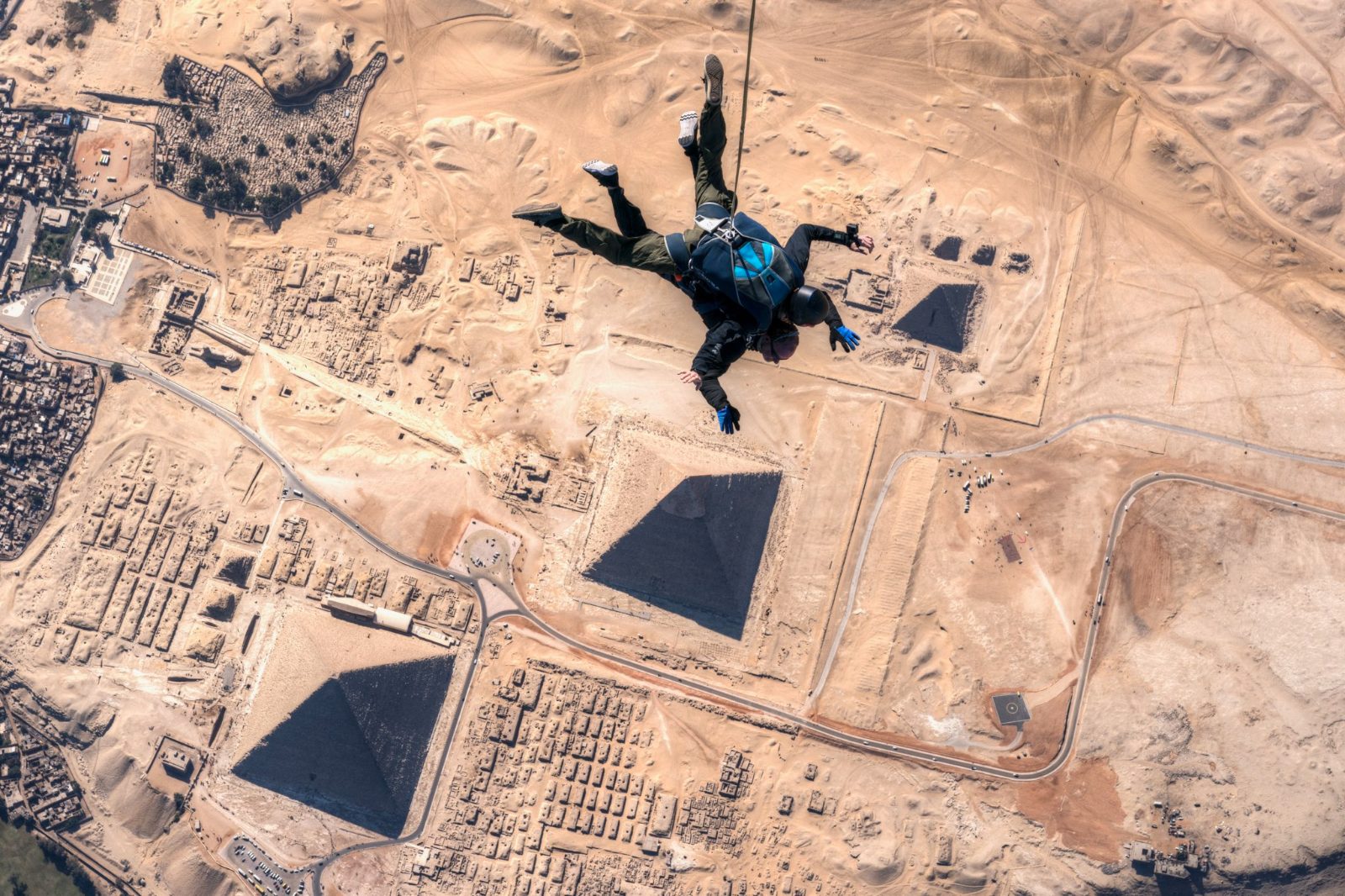 Sky Diving in Egypt Pyramids