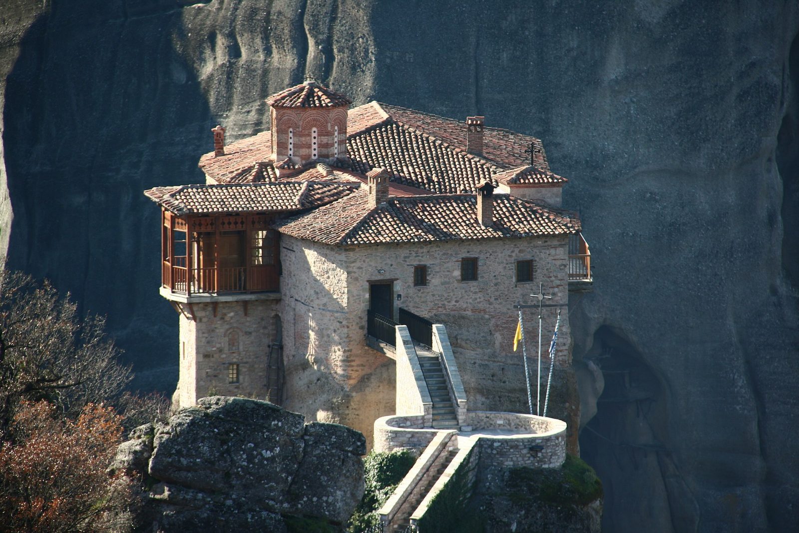 Roussanou Monastery Bridge