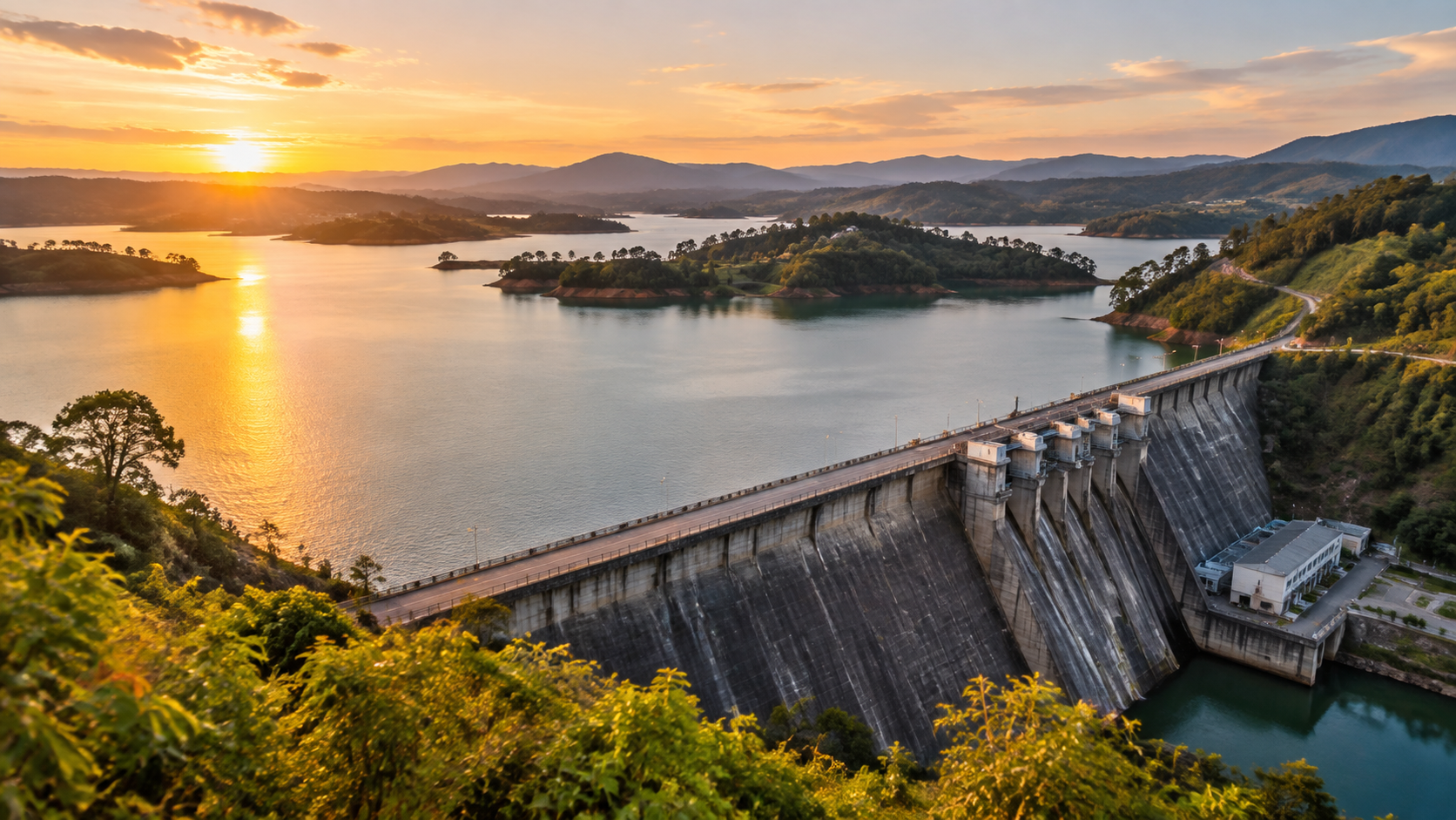 Reservoir Dam Wall