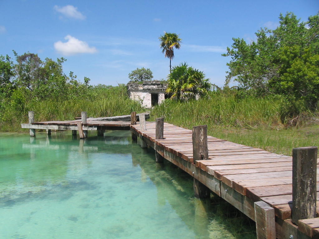 Chunyaxché Lagoon Dock