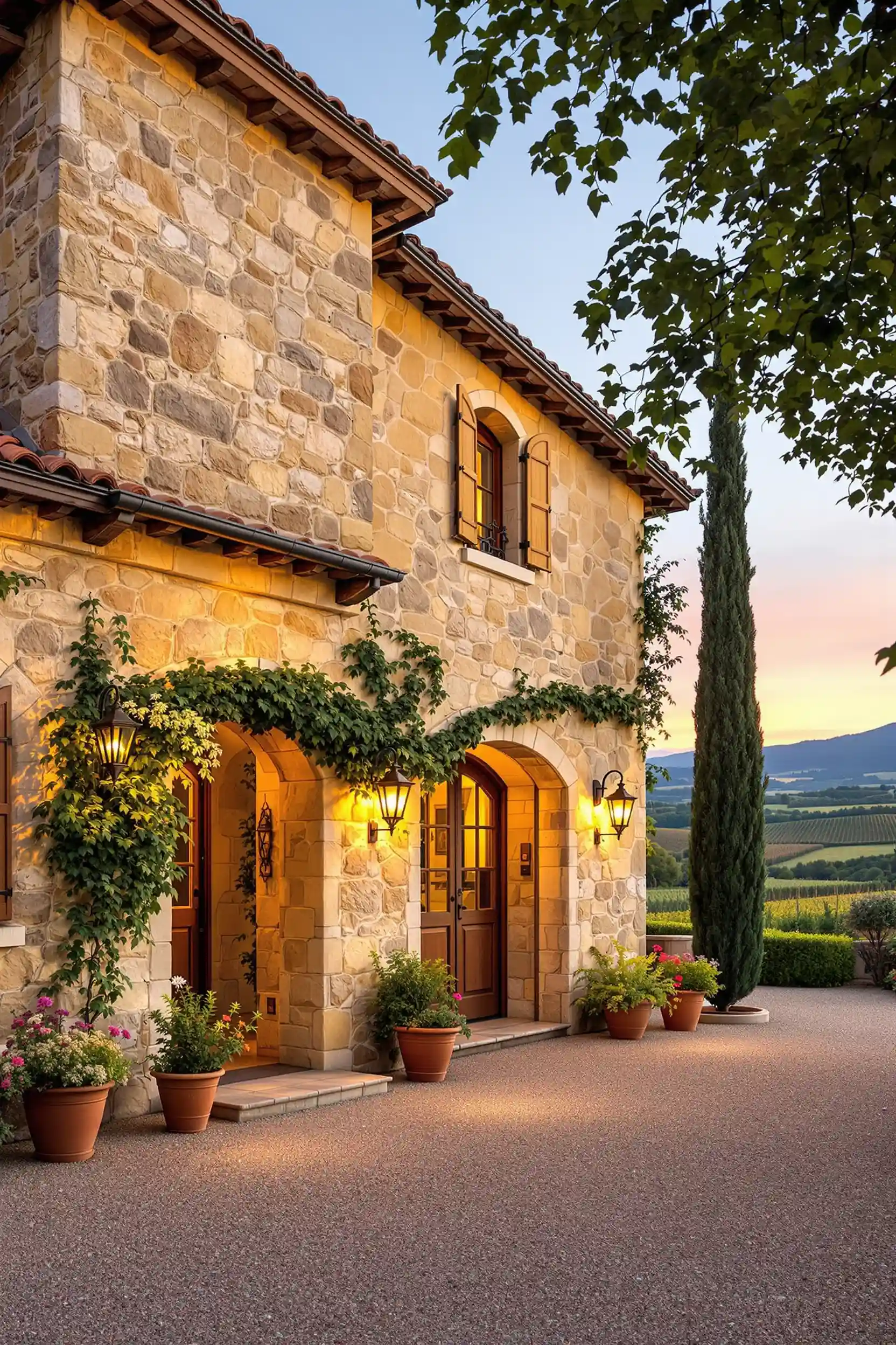 Tuscan Stone Courtyard
