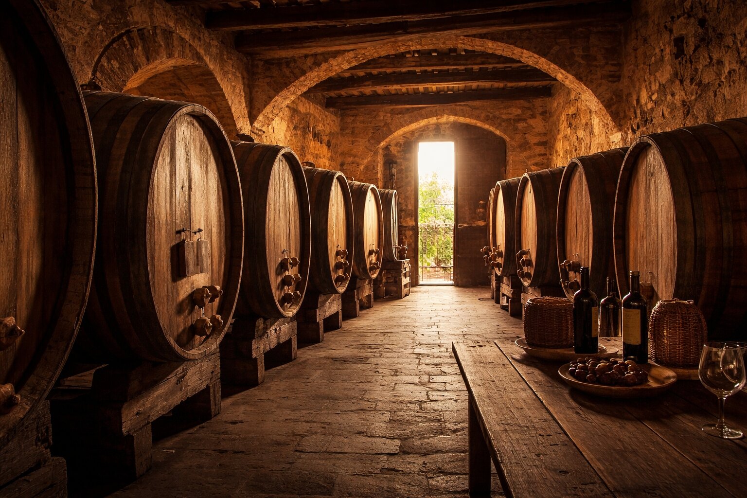Cellar Barrel Corridor