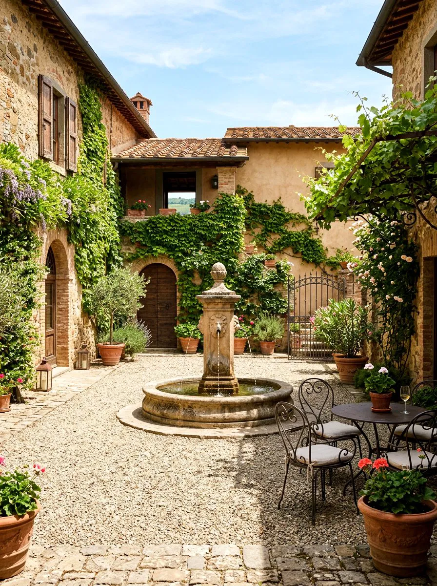 Winery Courtyard Fountain