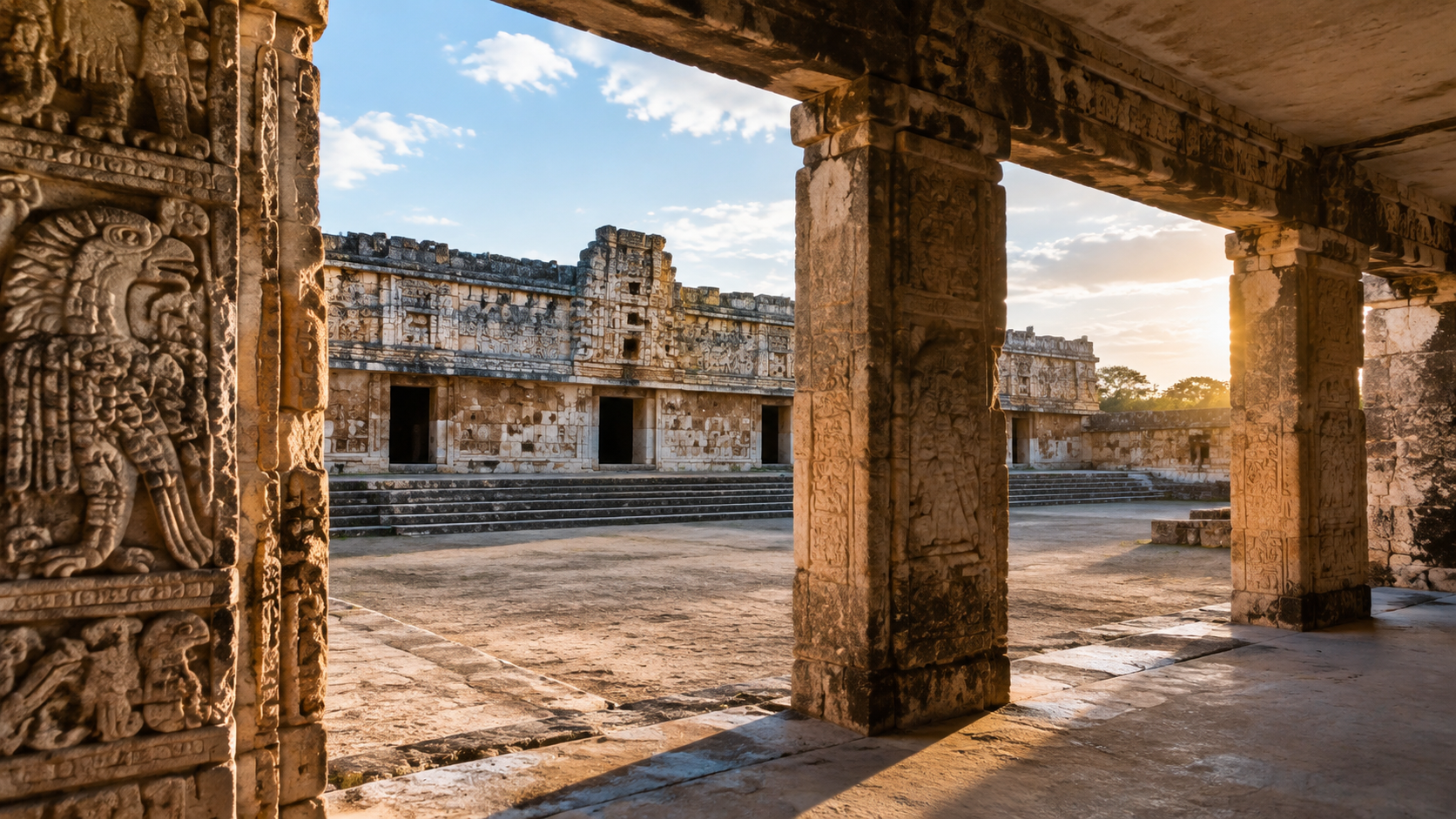 Quetzalpapalotl Palace Courtyard