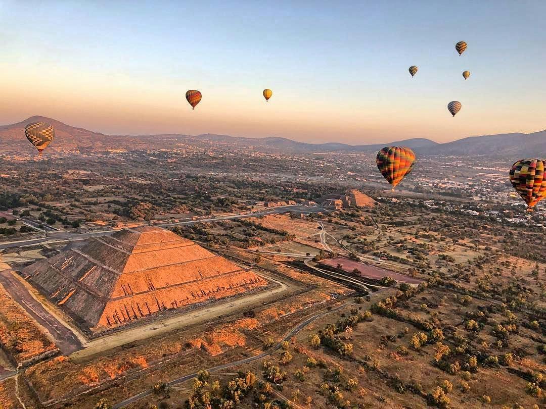 Hot Air Balloon Ride Mexico City Pyramids