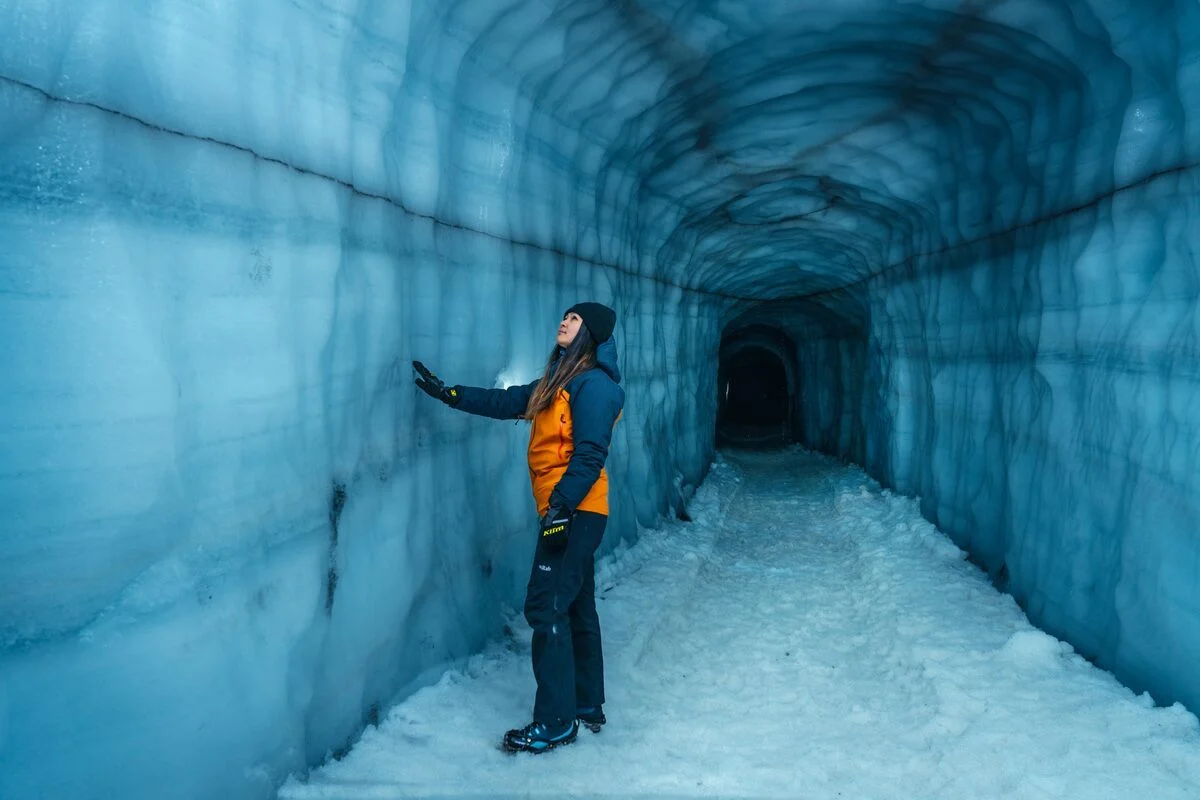 Into the Glacier Tunnel Entrance