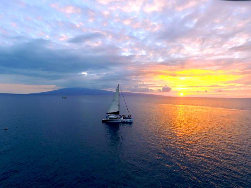 Sunset Horizon Line at Sea