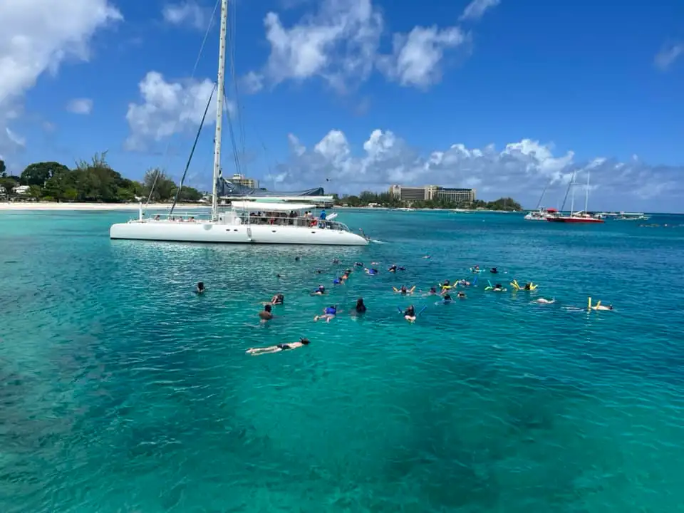 Join a boat or swim out
