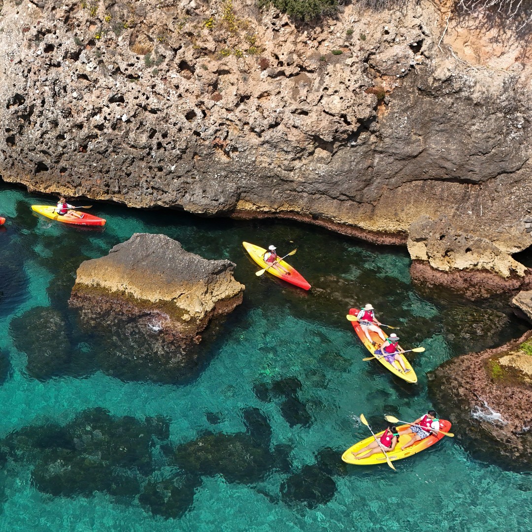 Paddling along the Nerja Cliffs
