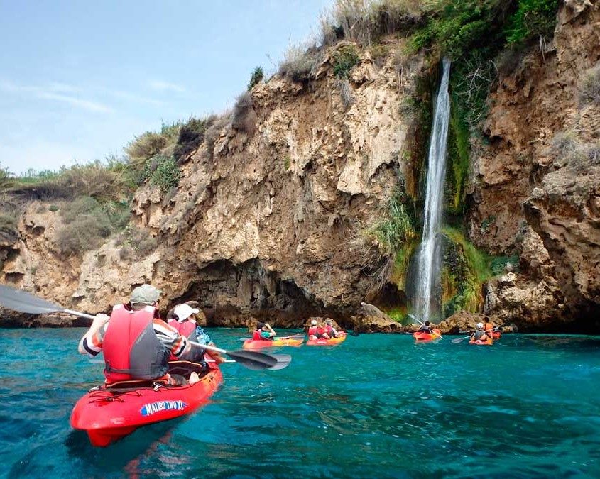 Nerja Kayak Tour Waterfall