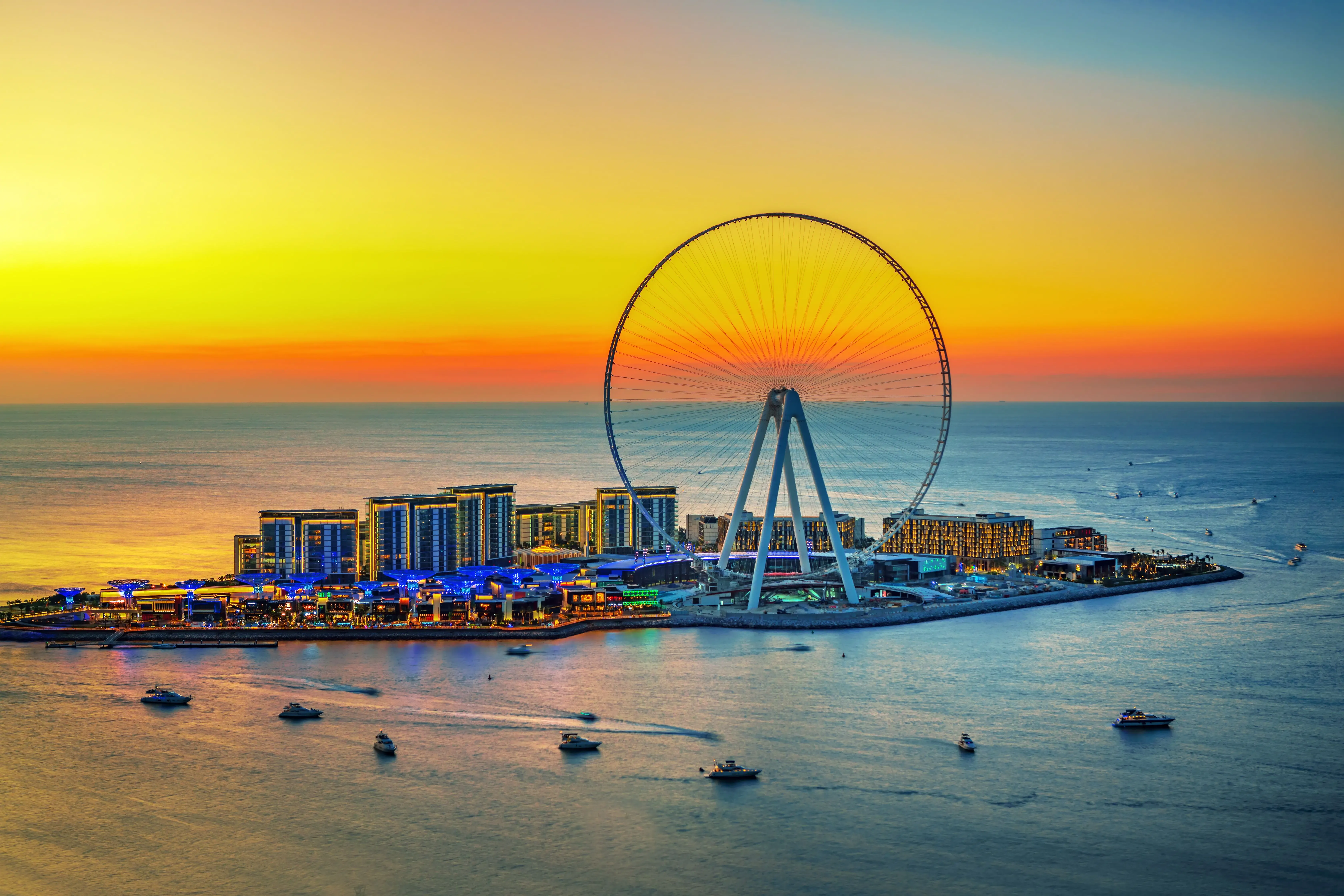 Bluewaters Island and Ain Dubai Vista