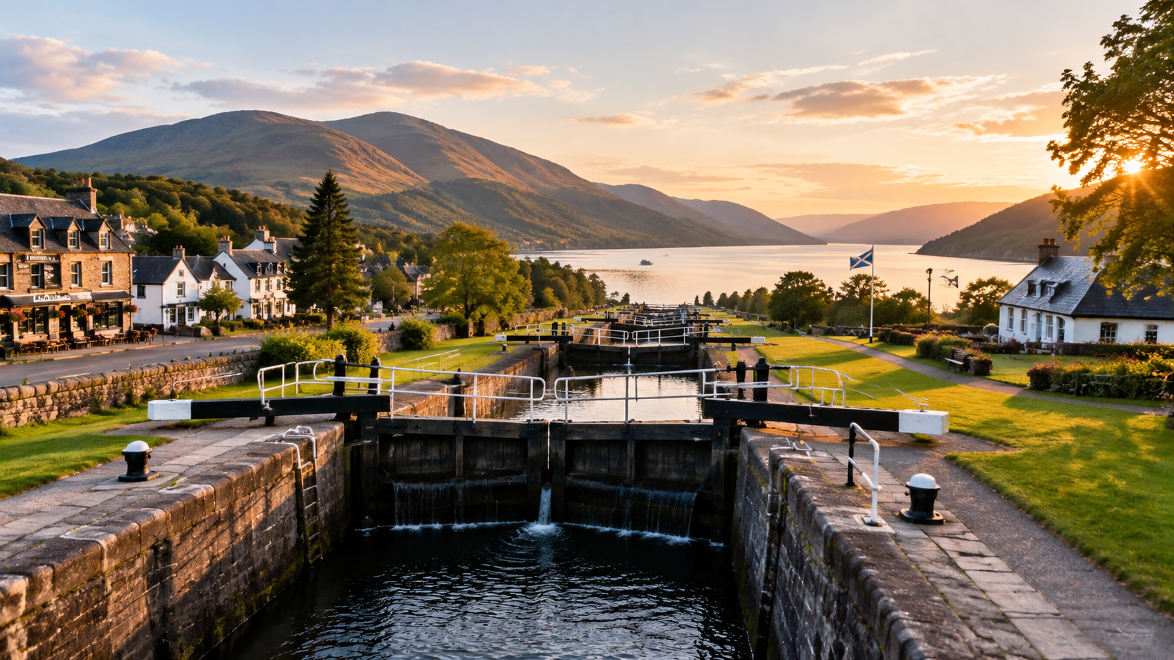 Caledonian Canal Locks, Fort Augustus
