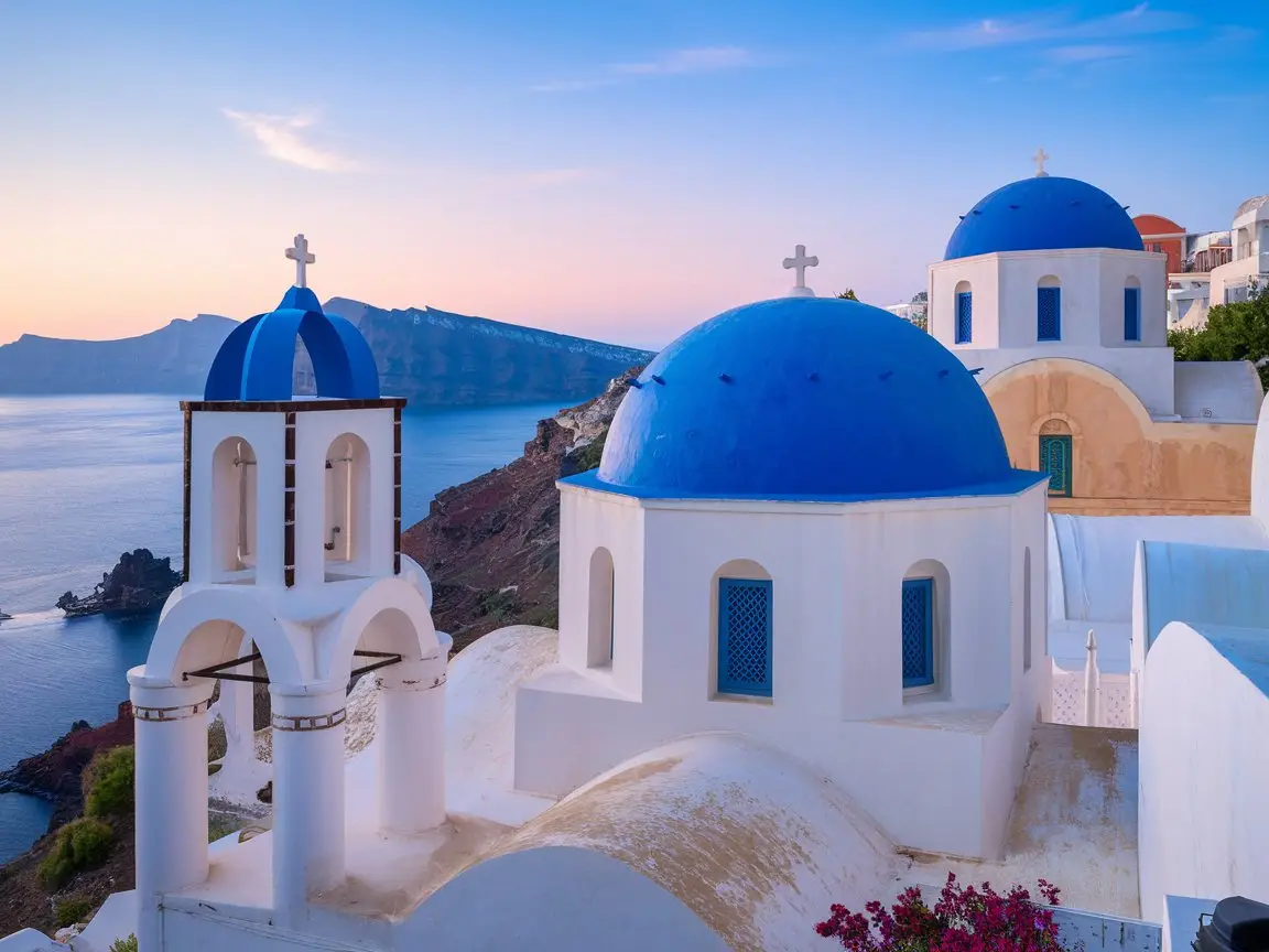 Blue Domed Churches