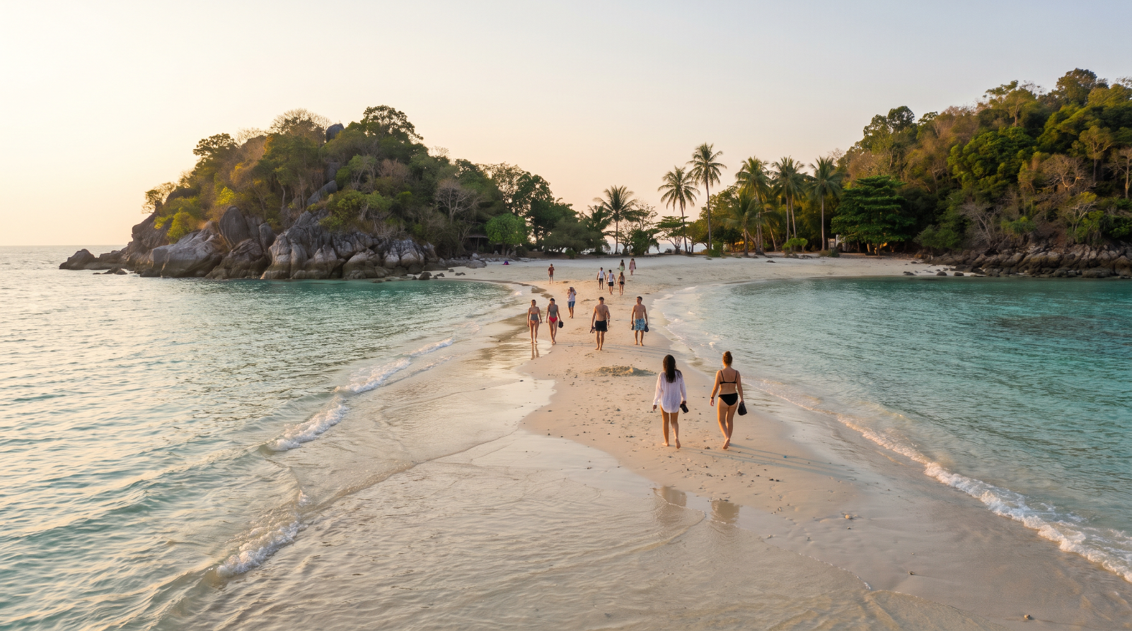 Sandbar Crossing at Tup Island