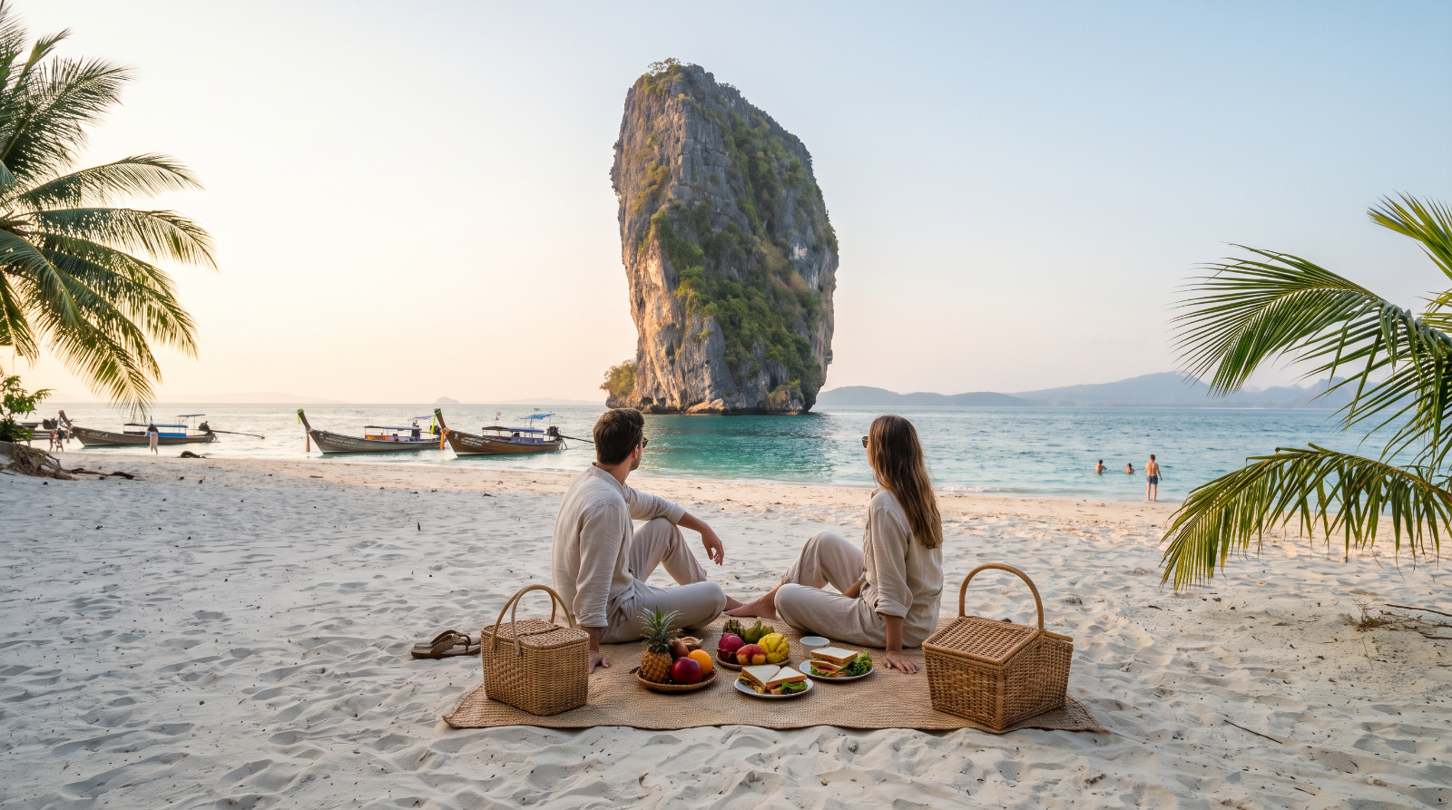 Relaxing on Koh Poda Beach