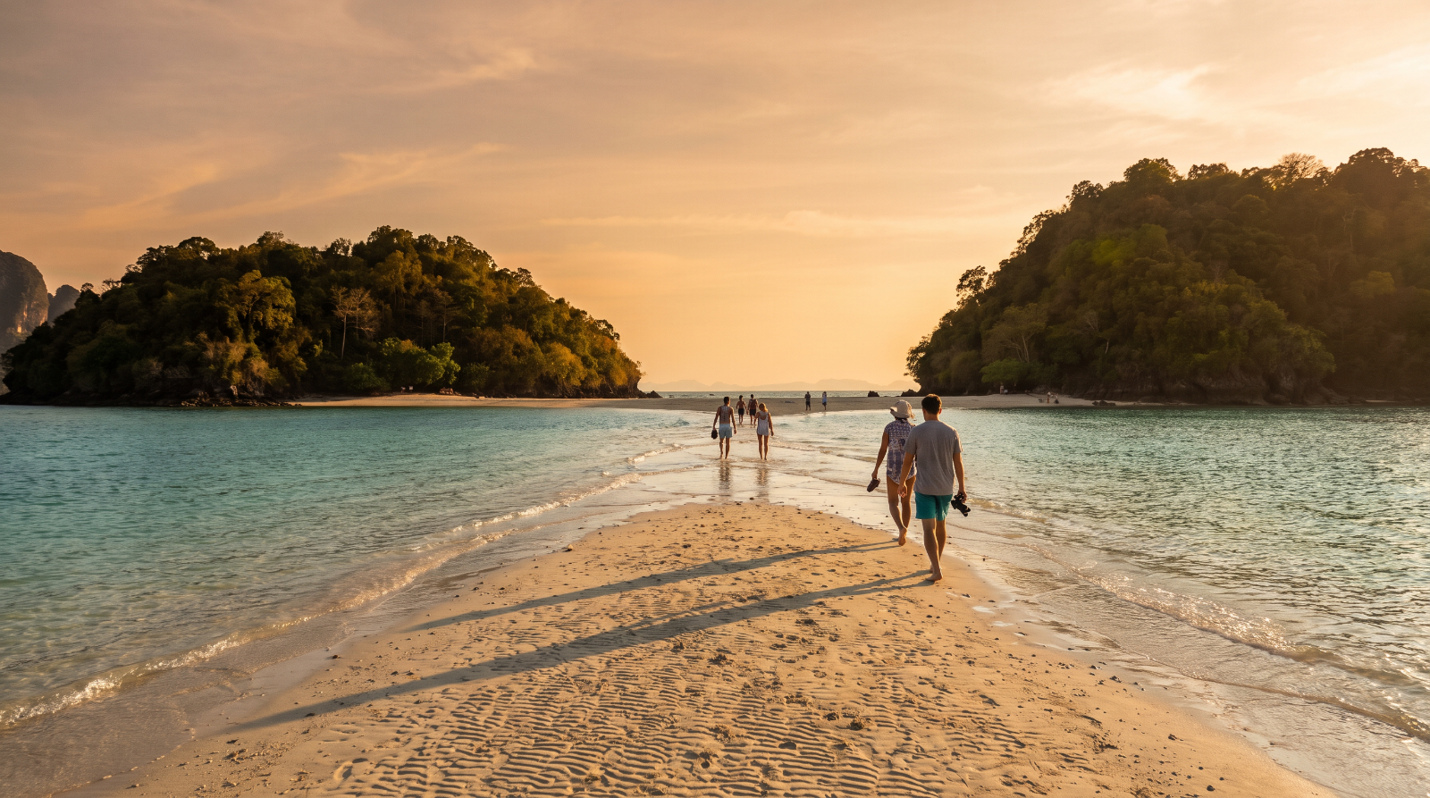 Walking the Thale Waek Sandbar