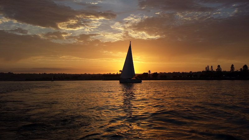 Sunset cruising