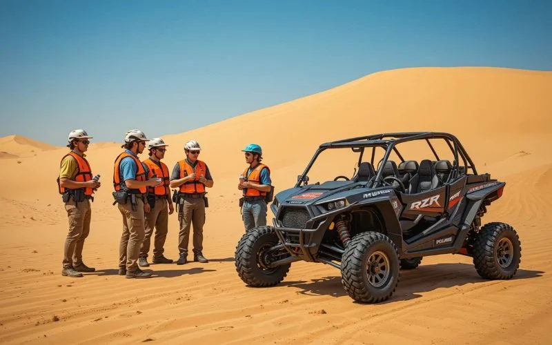 Safety briefing and vehicle handover