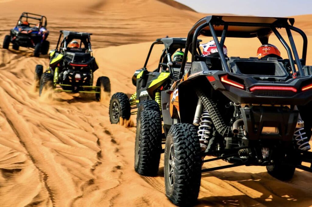 Dune driving convoy