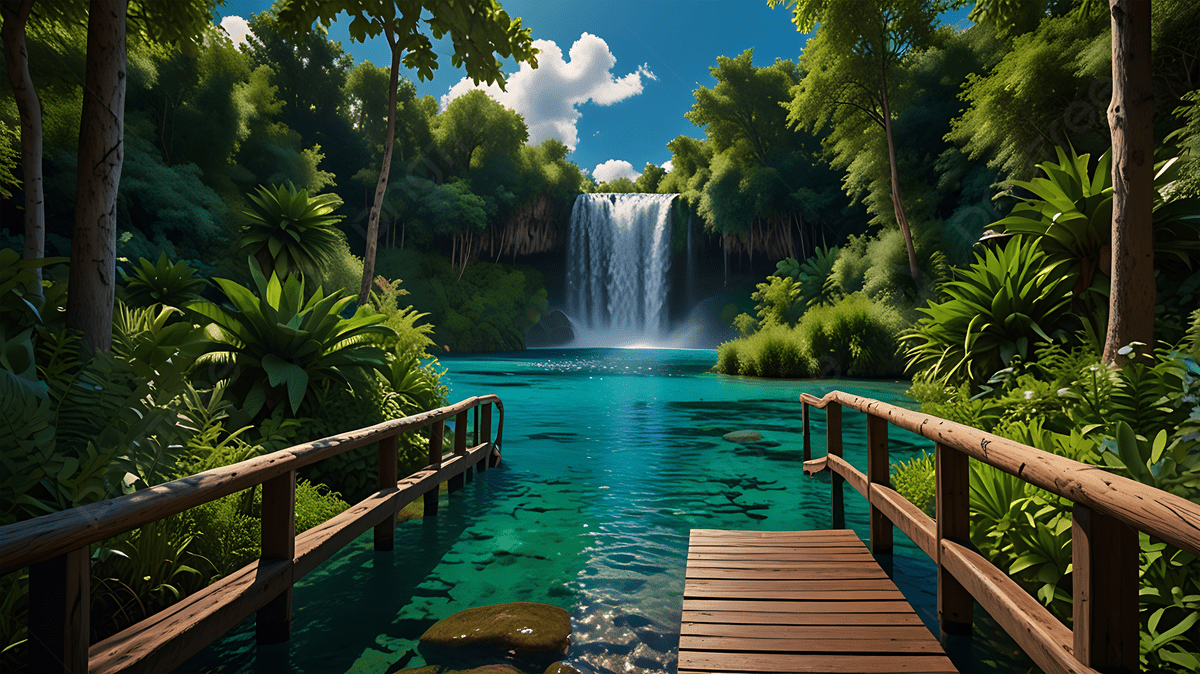 Freshwater Oasis Waterfall