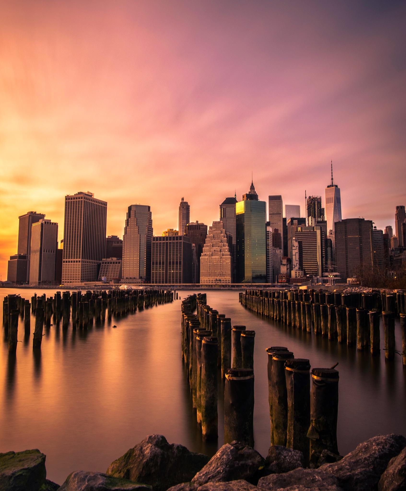 Lower Manhattan Skyline Stern View