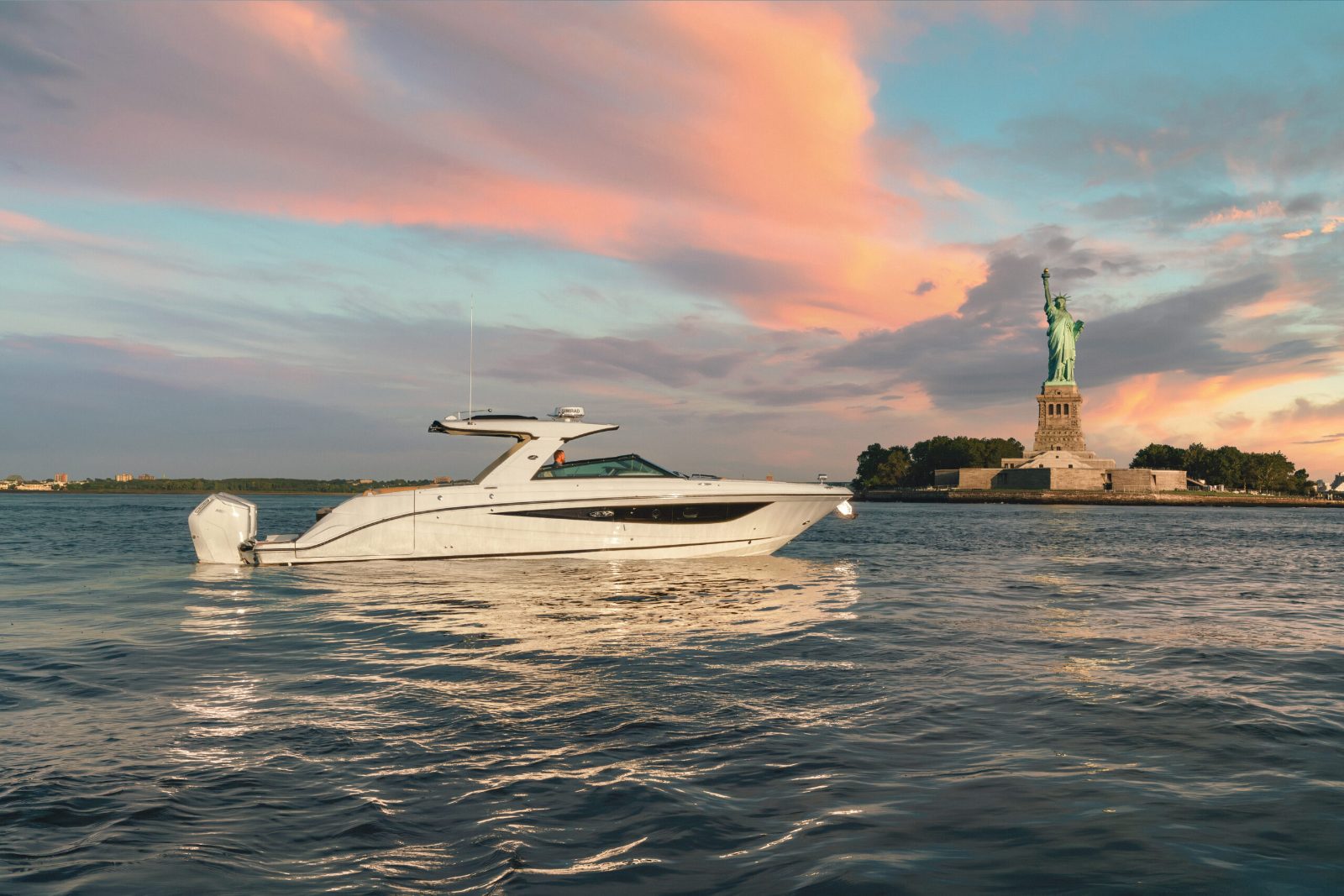 Starboard Rail Approach to Liberty Island