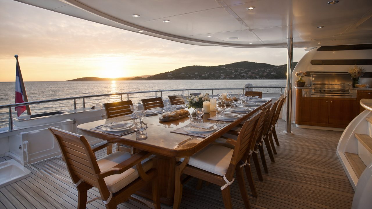 Aft Deck Dining Area