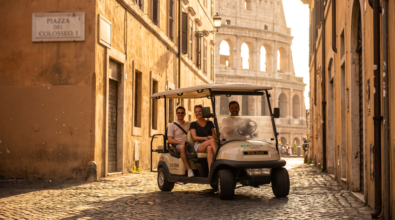 Rome Golf Cart Tour With Colosseum