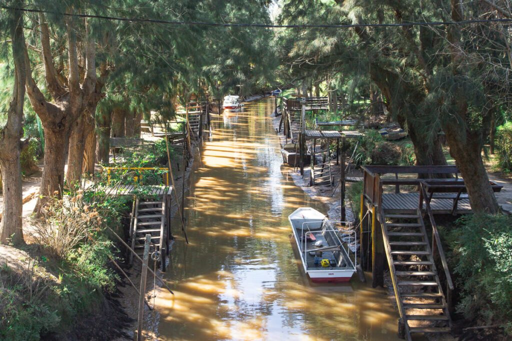 Boat ride through the Delta channels