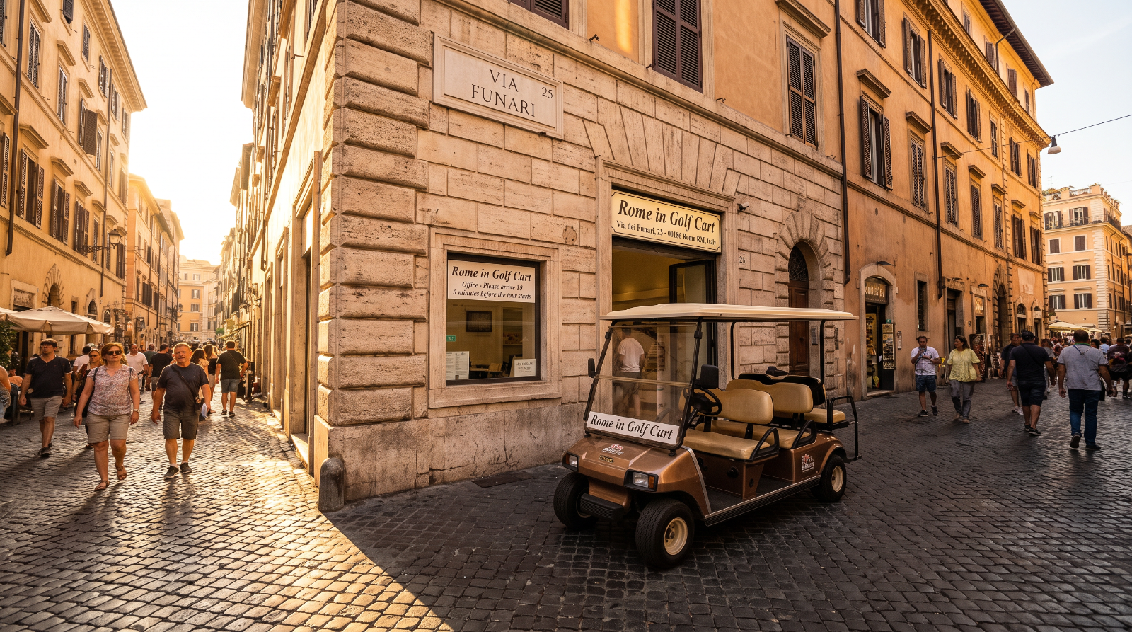 Rome in Golf Cart Office