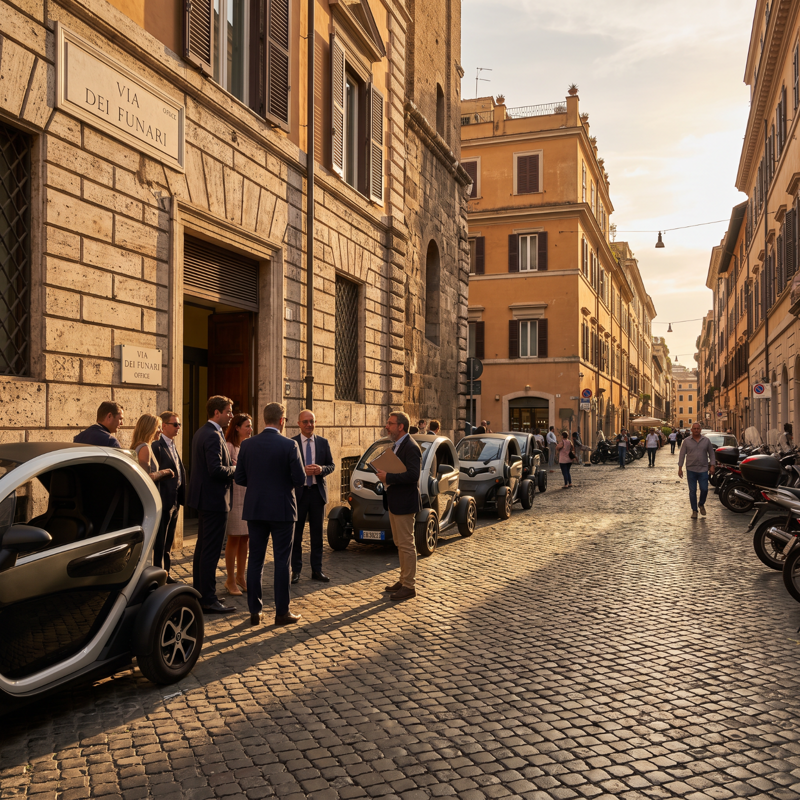 Departure from Via dei Funari