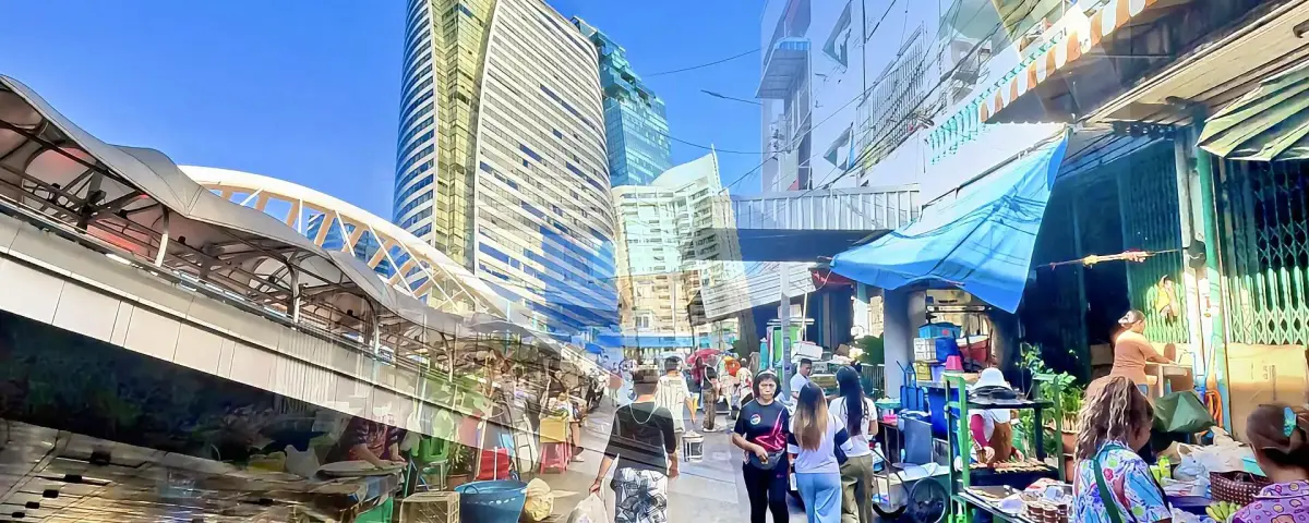 Vegetable and Fruit Market Building Skywalk