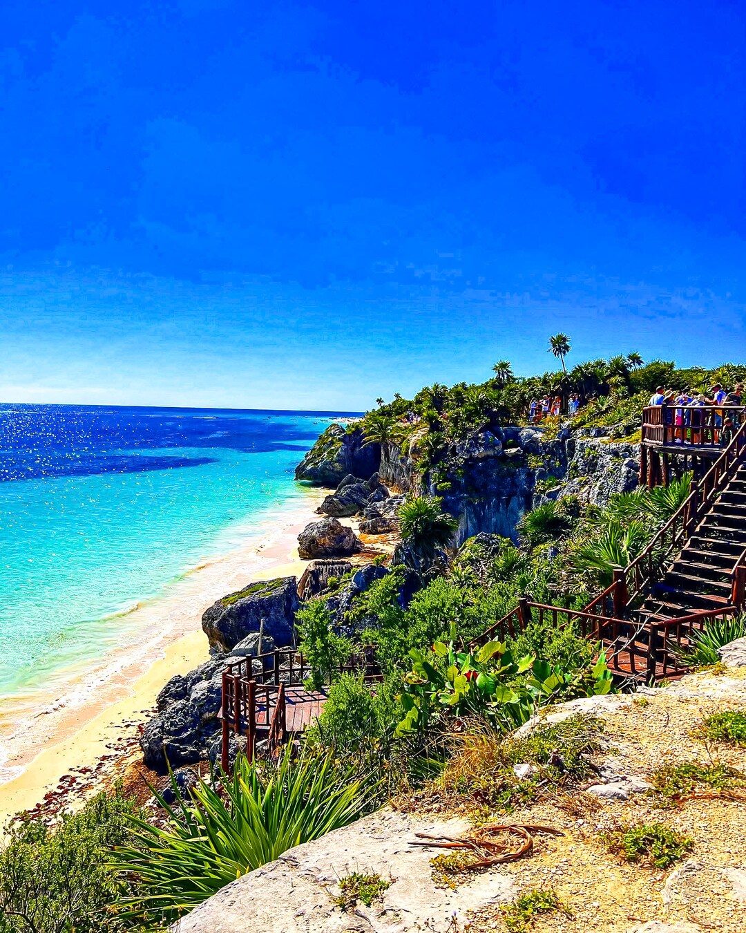 Descent Stairs to the Boat and Swim Beach